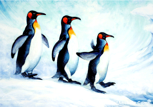 Emperor Penguins Oil Painting
