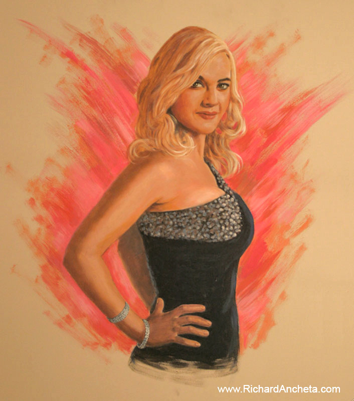 Mural painting Kate Winslet portrait by Richard Ancheta - Montreal.