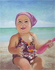Portrait of Olivia Baby, Sky, Sea and Sand by Richard Ancheta
