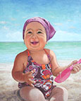 baby oil portrait painting-montreal