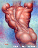 Back torso - figurative painting.